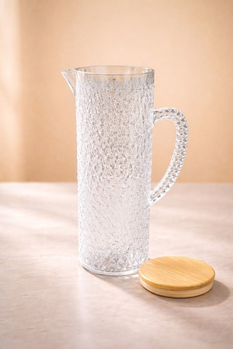 Hermia Botella de Acrílico con Tapa de Bambú de 1500 ml Hermia Botella de Acrílico con Tapa de Bambú de 1500 ml